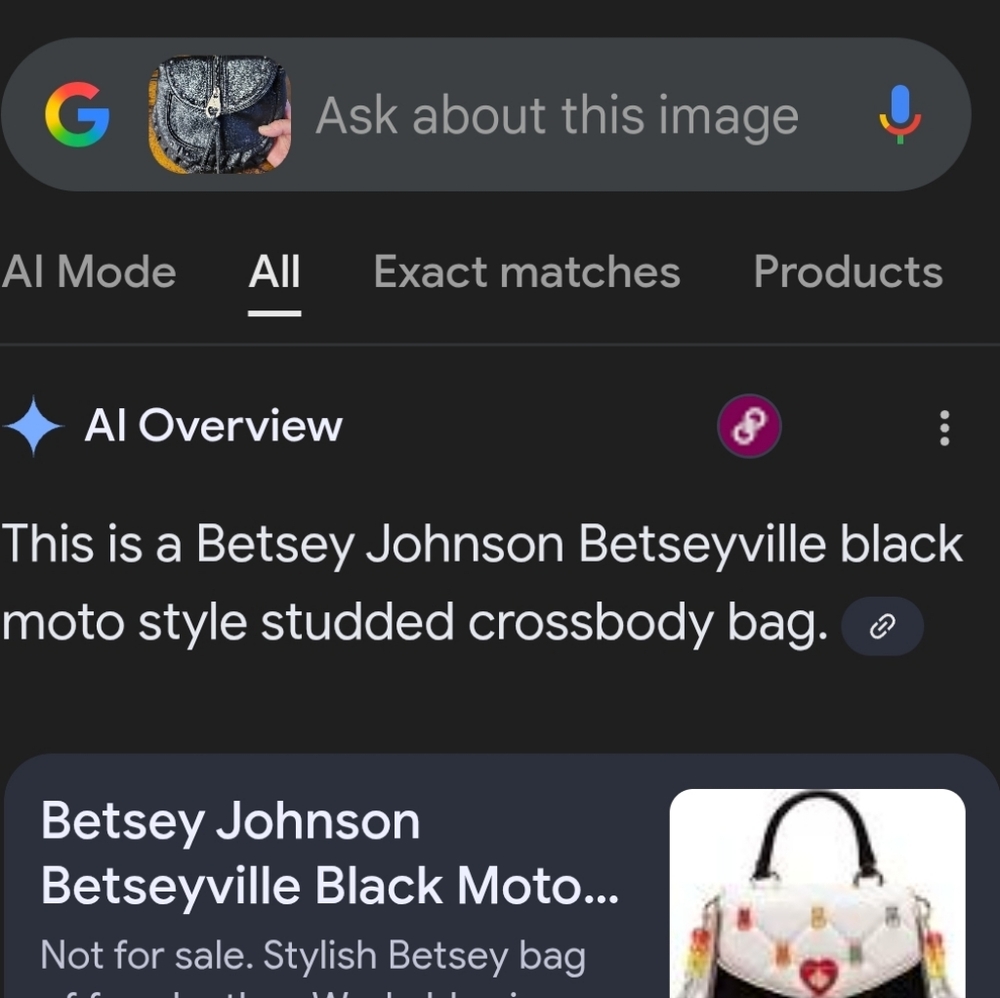 Betsey Johnson Betseyville studded motto style crossbody-black - Picture 13 of 13